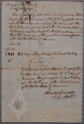 Certificate, Dover, 8 June 1807