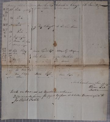 Invoice, Sloop Contractor, 6 June 1807