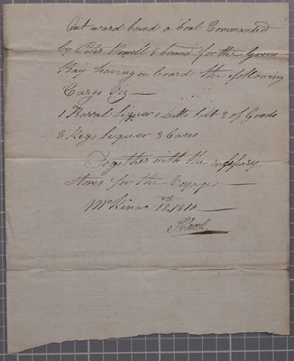 Clearance, boat, Peter Powell, 17 August 1810