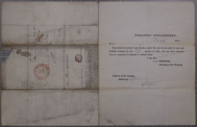 Treasury Department, Letter, 29 July 1843