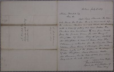 G. M. H. Williams to Abraham Wendell, letter, 18 July 1839