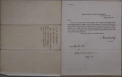 Treasury Department, Circular, 30 August 1842