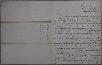 Treasury Department, Fifth Auditor, Letter, 9 August 1841