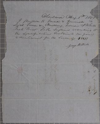 George Mitchell, proposal, Whitefish Point lighthouse, bid, 6 August 1847