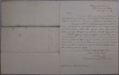 Treasury Department, Fifth Auditor, Letter, 30 April 1838