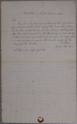 Eber Ward to Abraham Wendell, Letter, 20 October 1842