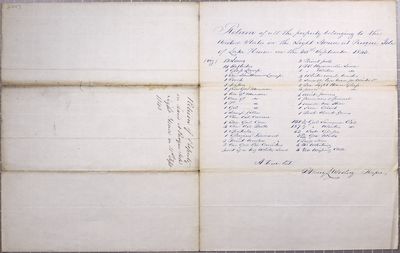 Report of the State of Presque Isle Lighthouse, 3rd Quarter 1843