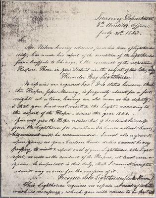 Treasury Department, Fifth Auditor's Office, Letter, 20 July 1842