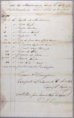 Manifest, Nancy, 6 July 1805