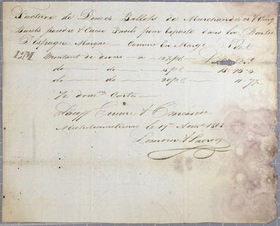 Invoice, Lemoine & Lacroix, 19 August 1803