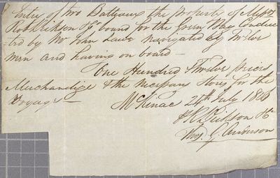 Clearance, two batteau, Robert Dickson, 24 July 1806