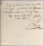 Manifest, Hunter, 5 November 1803