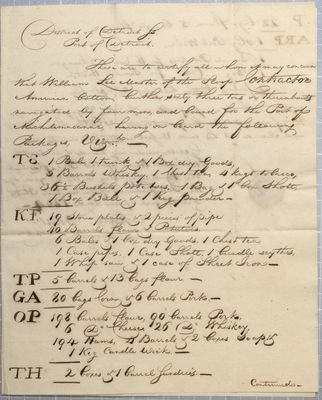 Certificate, Sloop Contractor, 12 May 1804