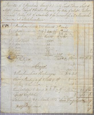 Invoice, Lewis Farquharson, 29 March 1805