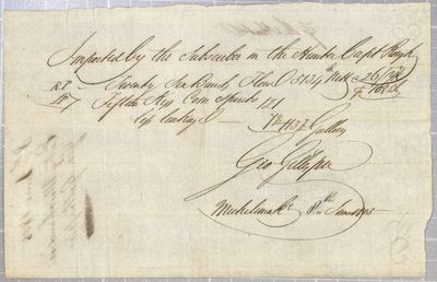 Invoice, Sloop Hunter, 8 June 1805