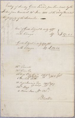 Invoice, two boats, Josiah Bleakley, 20 June 1805