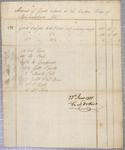 Invoice, Toussaint Porthier, 22 June 1805