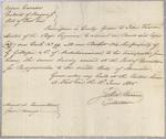 Certificate, Sloop Saguina, 18 June 1805