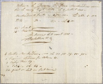 Manifest, Nancy, 5 August 1805