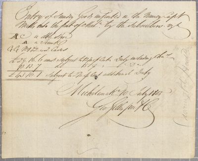 Manifest, Nancy, 10 July 1805