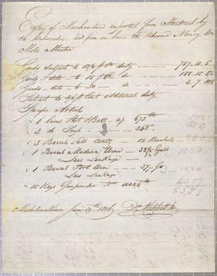 Entry, D. Mitchell, schooner Nancy, 19 June 1806