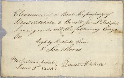 Clearance, boat, David Mitchell, 2 June 1806