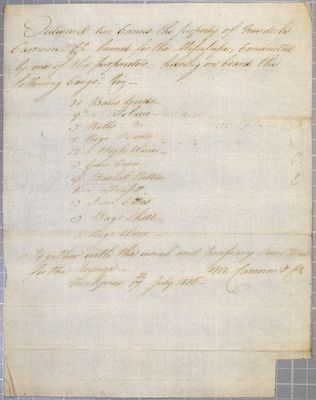 Clearance, two canoes, Murdoch Cameron, 17 July 1806