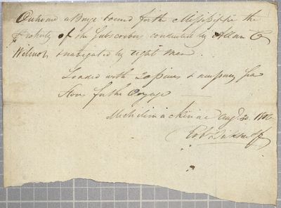 Clearance, barge, Robert Dickson, 30 August 1806