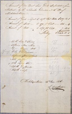 Account, Boat, Lewis Crawford, 24 June 1806