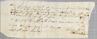 Manifest, sloop Contractor, 11 September 1807