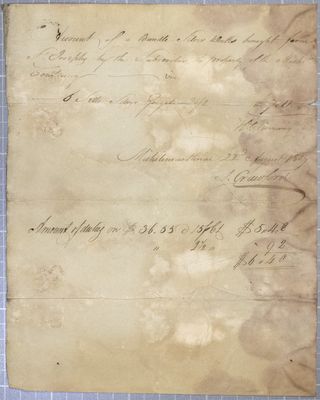 Account, Michilimackinac Company, 22 August 1809