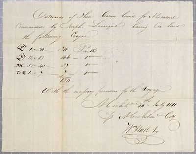 Clearance, 3 canoes, Michilimackinac Company, 10 July 1811