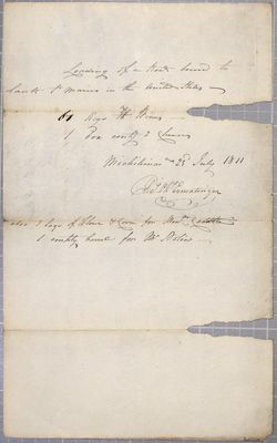 Clearance, boat, Charles O. Ermatinger, 23 July 1811