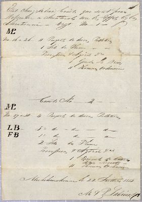 Clearance, 2 canoes, M. & P. LaCroix, 22 July 1815