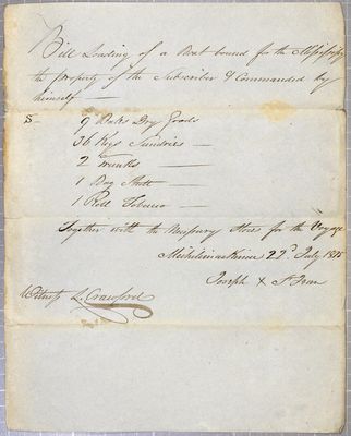 Clearance, boat, Joseph St. Jean, 22 July 1815