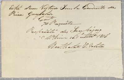 Entry, boat, Berthelot & Rolette, 10 July 1816