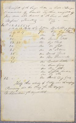 Clearance, barge, Edward Lagothrie, 9 August 1816