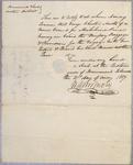 Certificate, canoe, George Johnston, 21 May 1817