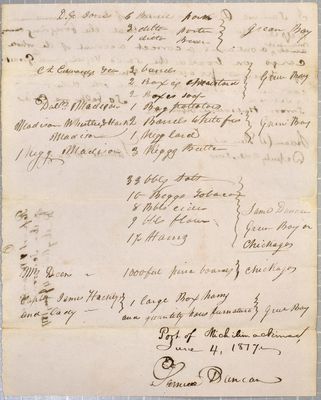 Manifest, certificate, oath of Schooner Ruthy Ann, 3/4 June 1817