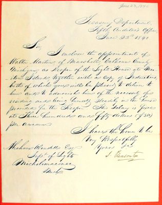 Letter, S. Pleasonton to Abraham Wendell, 23 Jun3 1840