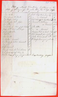 Report of the State of Outer Thunder Bay Island Lighthouse, 3rd Quarter 1841