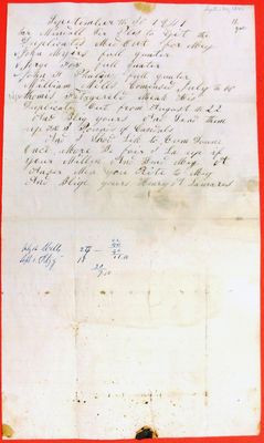 Report of Light boat Louis McLane, 30 September 1841