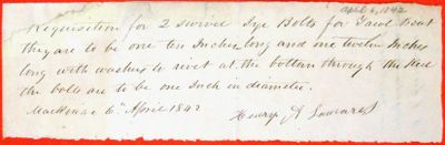 Letter, Henry A. Lamares to A. Wendell, 6 April 1842