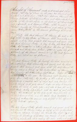 Articles of Agreement, repairs to Pottawatamie Lighthouse and Thunder Bay Island Lighthouse, 7 June 1844