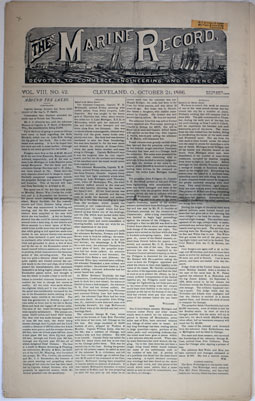 Marine Record (Cleveland, OH), October 21, 1886