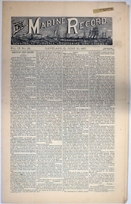 Marine Record (Cleveland, OH), June 30, 1887