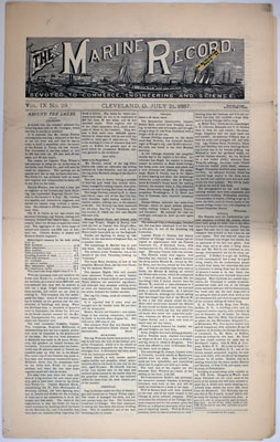 Marine Record (Cleveland, OH), July 21, 1887