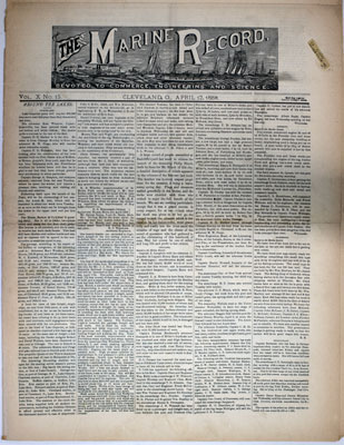 Marine Record (Cleveland, OH), April 12, 1888