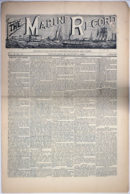 Marine Record (Cleveland, OH), August 2, 1888