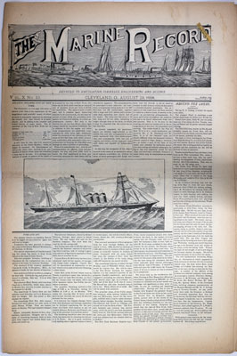 Marine Record (Cleveland, OH), August 23, 1888